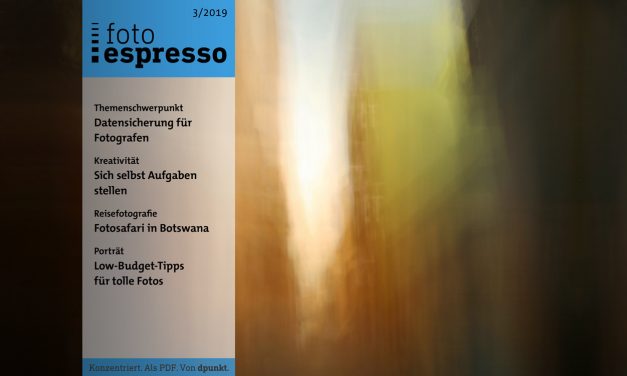 Gratismagazin fotoespresso 3/2019 mit Themenschwerpunkt „Datensicherung“