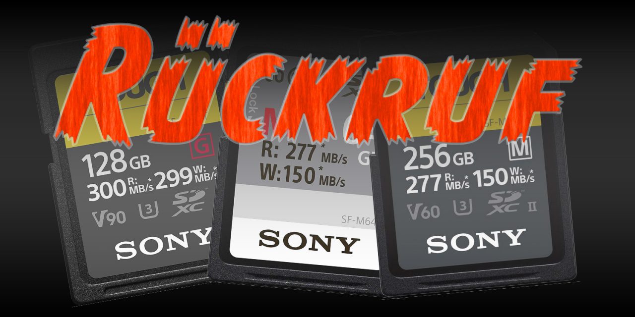 Fehler bei Videoaufnahme – Sony ruft SD-Speicherkarten zurück