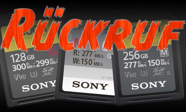 Fehler bei Videoaufnahme – Sony ruft SD-Speicherkarten zurück