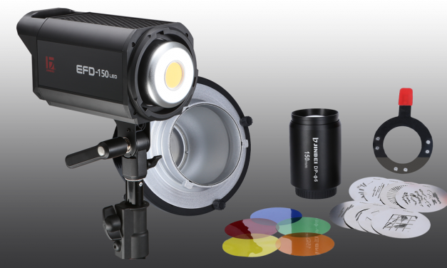 Neu von Jinbei: LED-Dauerlicht EFD-150 und DP-Ø6 Fokus-Spotvorsatz