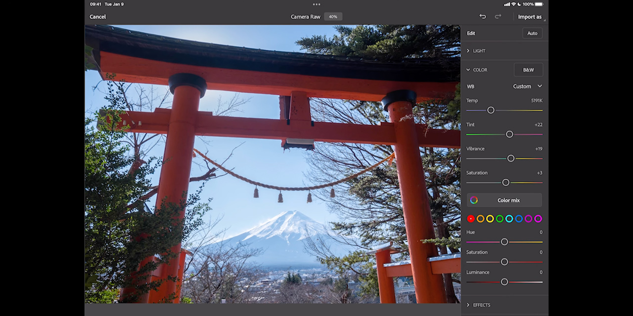 Adobe Camera Raw kommt für Photoshop auf dem iPad