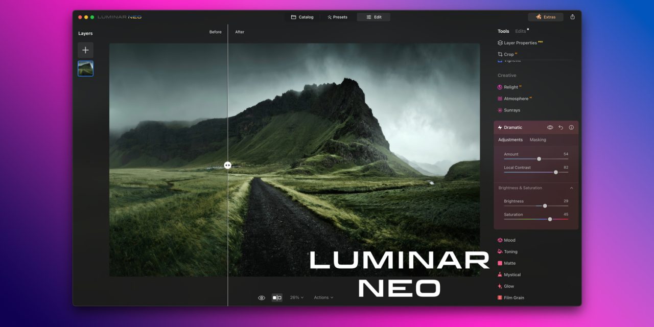 Luminar Neo 1.13.0 Update bringt Studio-Licht-Funktion und Weichzeichner-Werkzeug